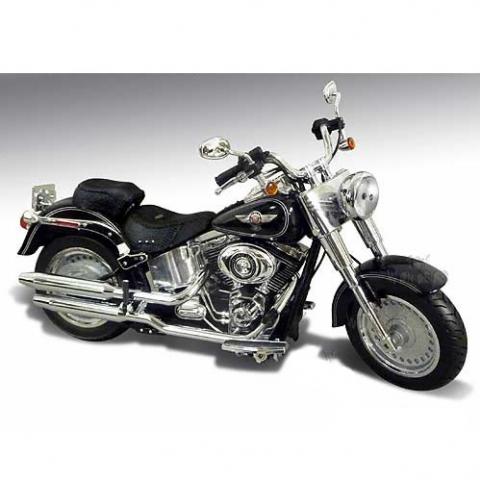 Harley Davidson 2012 HD FLSTF Fat Boy Vivid Black 1/12